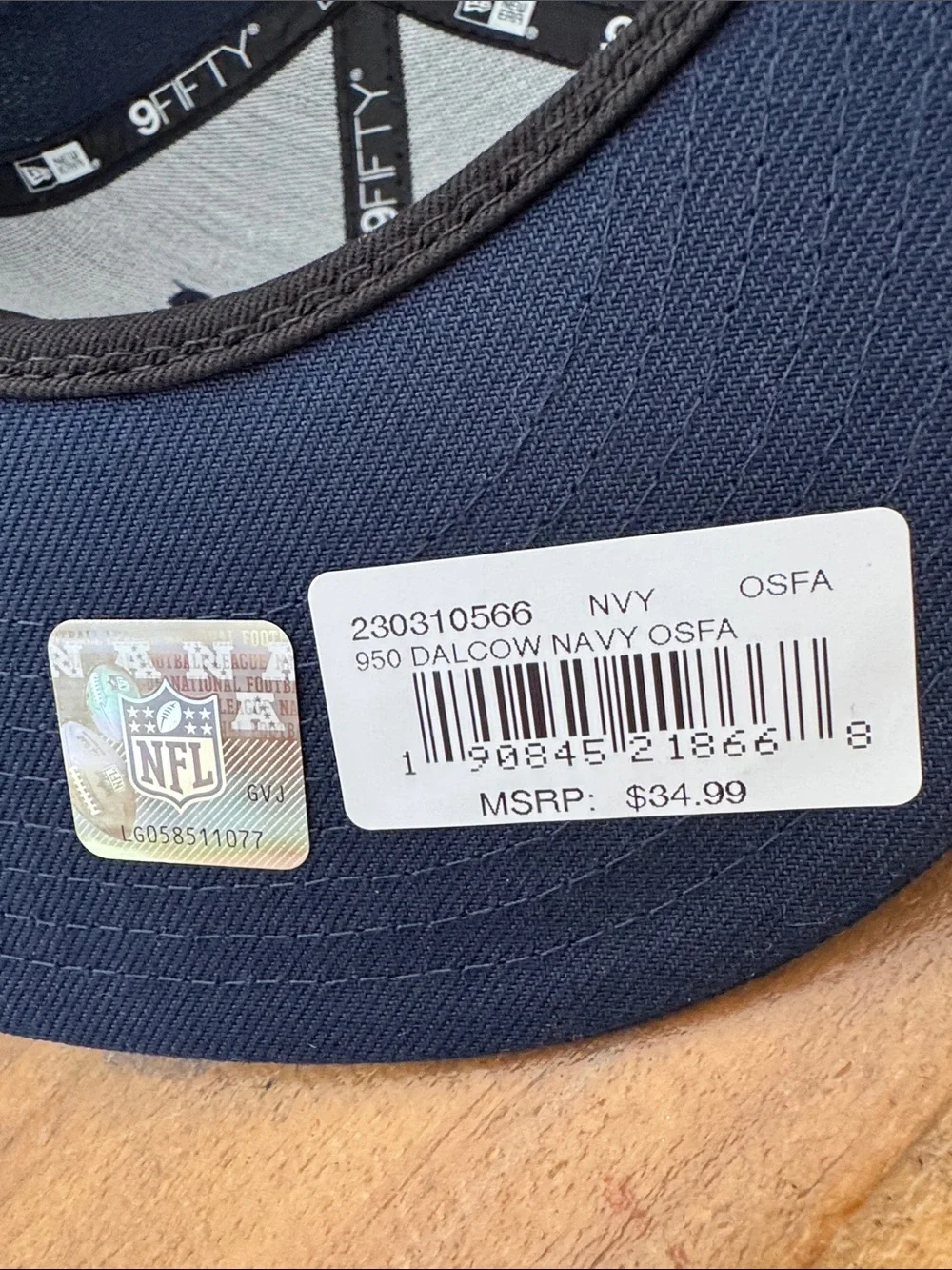 Cowboys blue white star New Era Navy and White 9FIFTY Snapback Hat new NWT